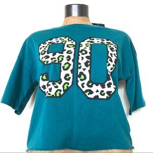 Grayson Thread Graphic Teal Top